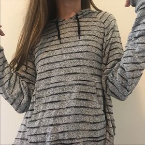 Soft striped hoodie